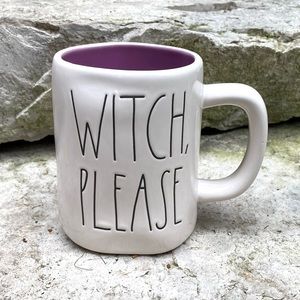 Rae Dunn WITCH, PLEASE Purple Halloween Mug